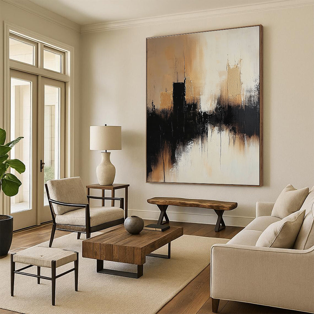 Cityscape Abstract Painting for Urban - Inspired Home Theaters GAB1215