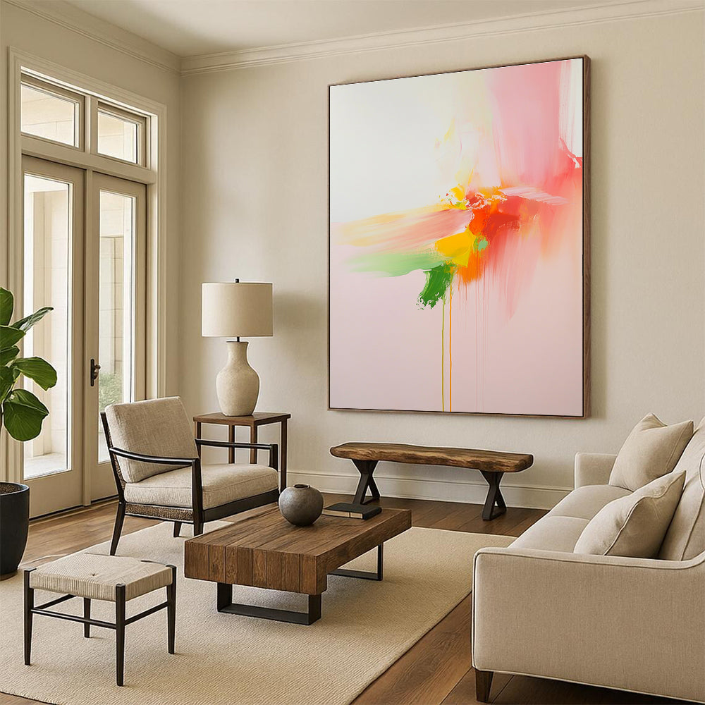 Soft Color Abstract Painting with Delicate Beauty WINK146