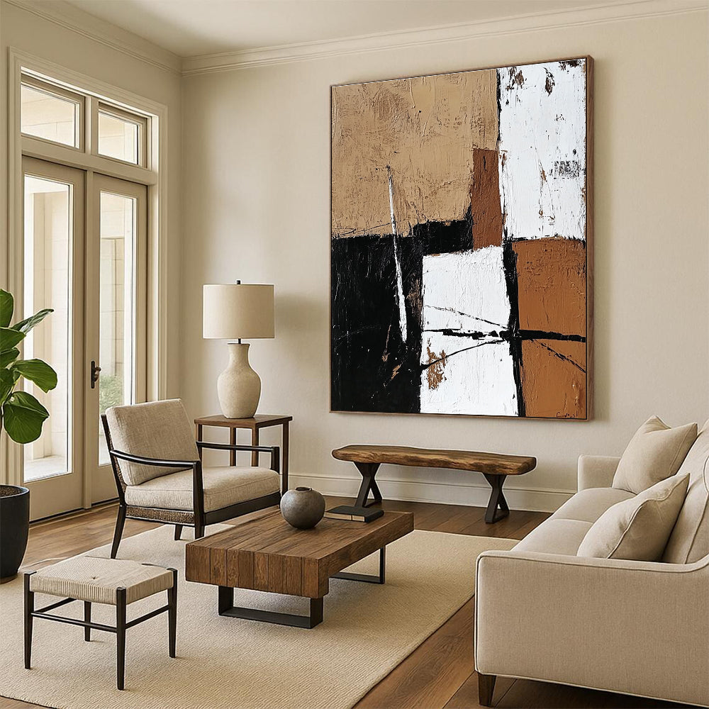 Earthy Tones Abstract Painting with Rustic Harmony WINK354