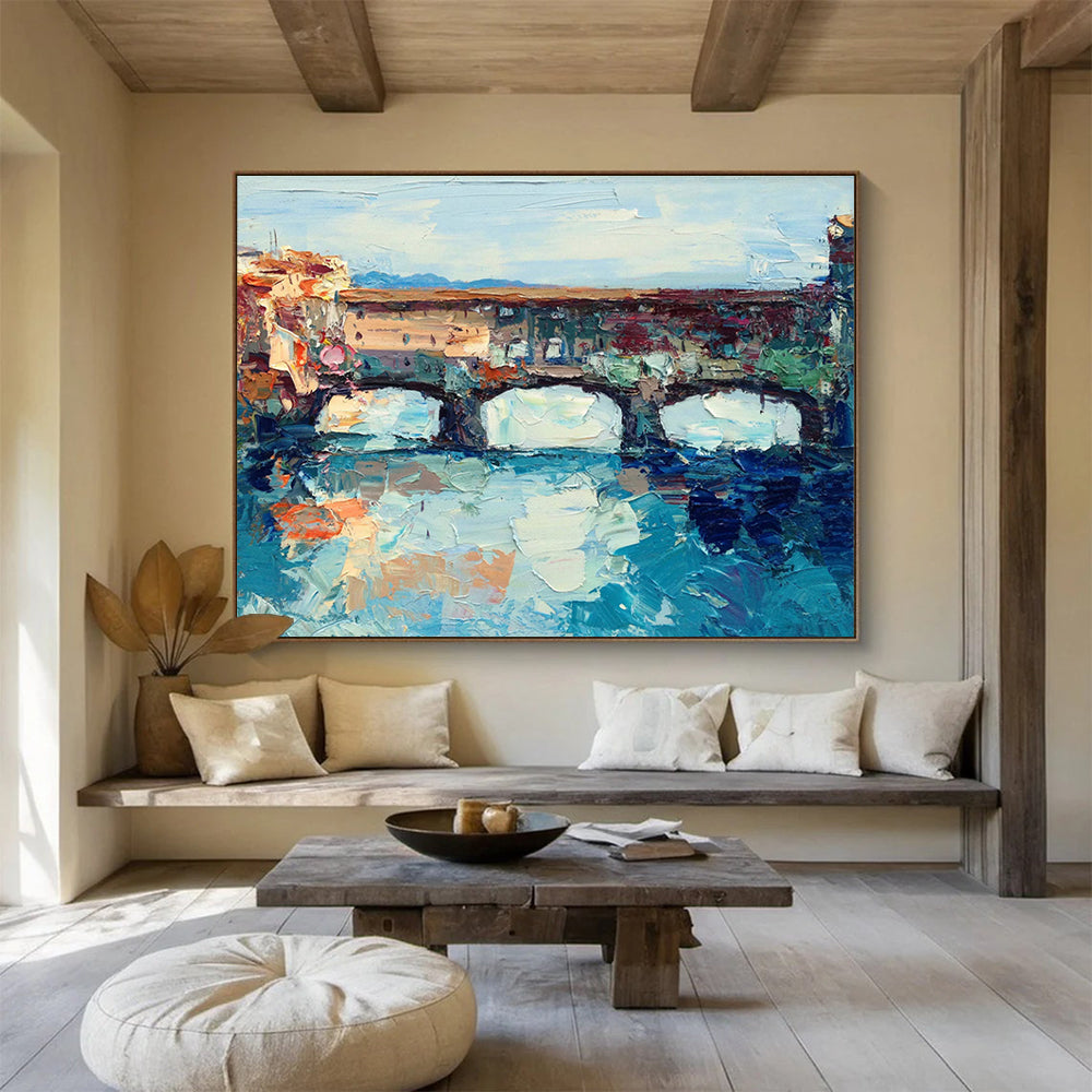 Ancient Bridge Abstract Painting for European - Style Restaurants YHT430