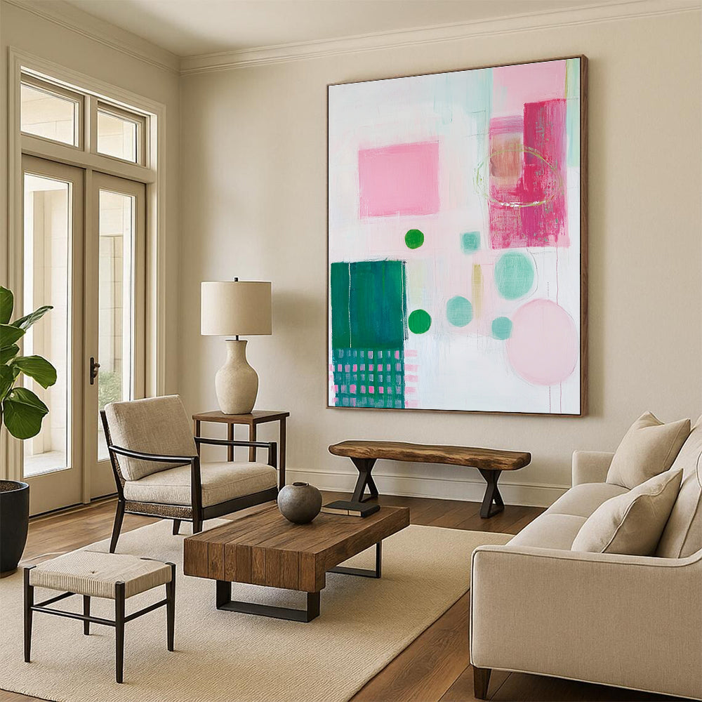 Pastel Color Abstract - Playful Contemporary Abstract Painting GAB0656