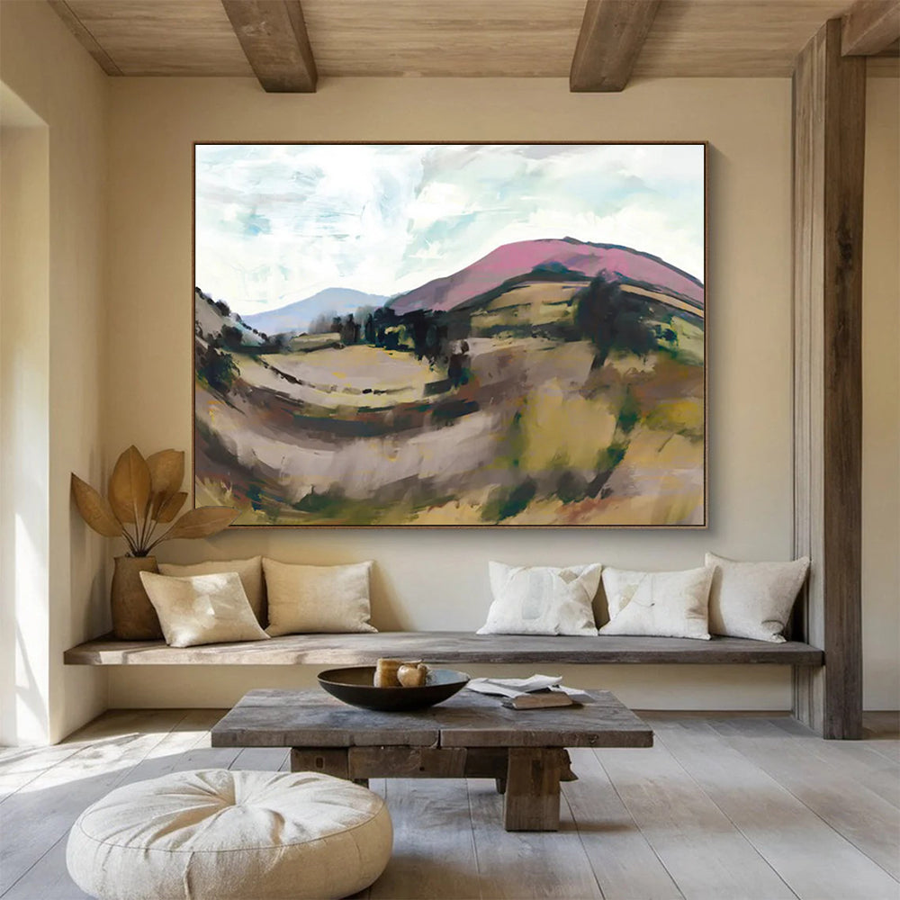 Colorful Mountain Abstract Painting for Adventure - Themed Spaces YHT126