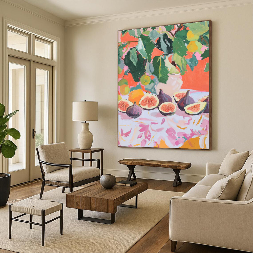 Fig Still Life Abstract Painting for Gourmet Kitchens HENG437