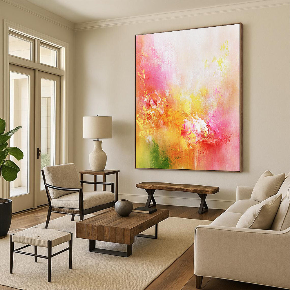Colorful Soft Abstract Painting for Romantic - Themed Weddings GAB0975