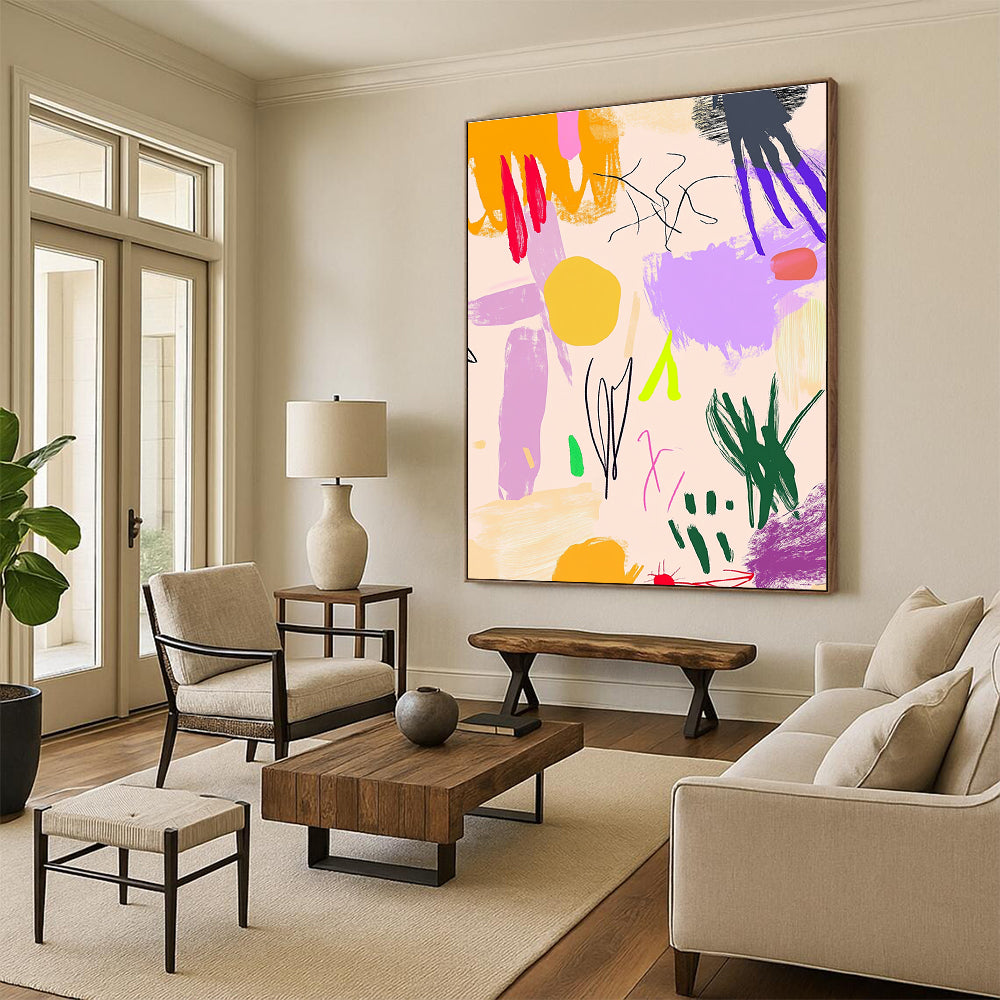 Colorful Abstract Doodles - Playful Expressive Abstract Art GAB0442