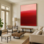 Red Gradient Abstraction Painting with Intense Emotion WINK167