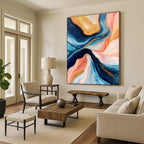 Colorful Flowing Abstract Painting for Art Deco - Styled Lounges GAB1125