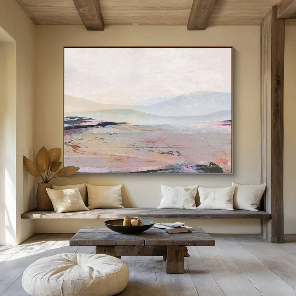 Pastel Landscape Abstract Painting for Romantic Spaces YHT129