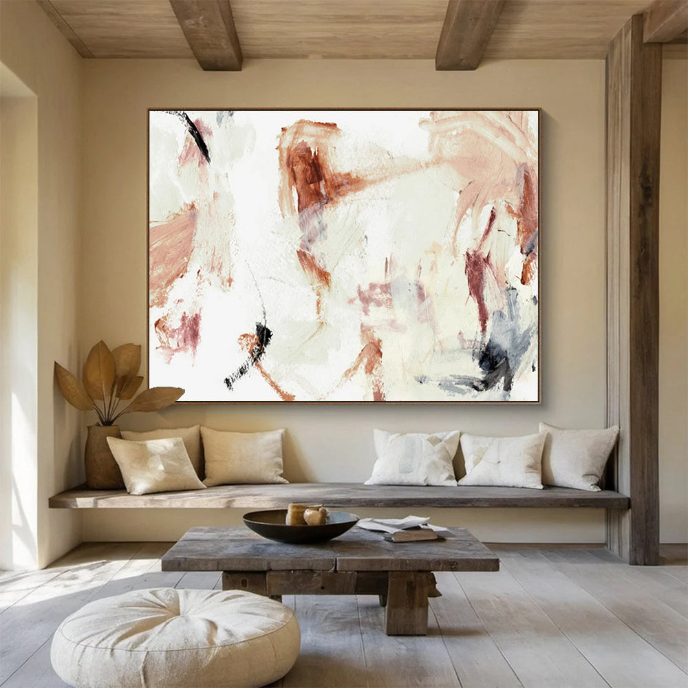 Subtle Hue Abstract Painting for Minimalist Dining Rooms YHT145