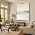 Calming Soft - Toned Abstract Landscape for Neutral Interiors HENG224