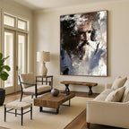 Expressive Abstract Portrait Painting of a Bearded Figure GAB0669