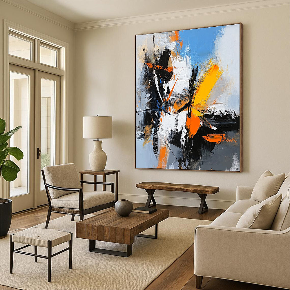 Colorful Abstract Shapes Painting with Dynamic Vitality WINK408