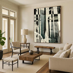 Checkered Abstract Composition Painting for Urban - Style Lofts HENG218