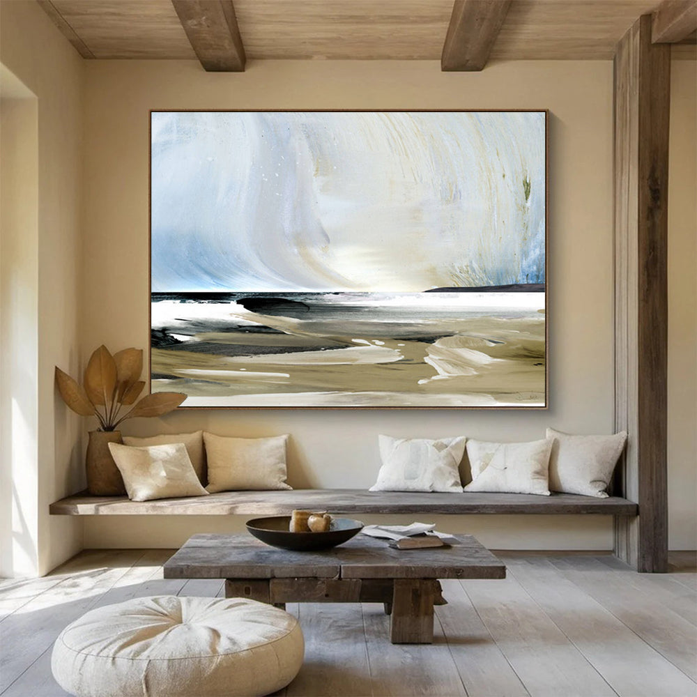 Coastal Abstract Painting for Beachfront Retreats YHT116