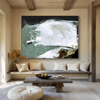 Bold White - Grey Abstract Painting for Contemporary Galleries YHT133