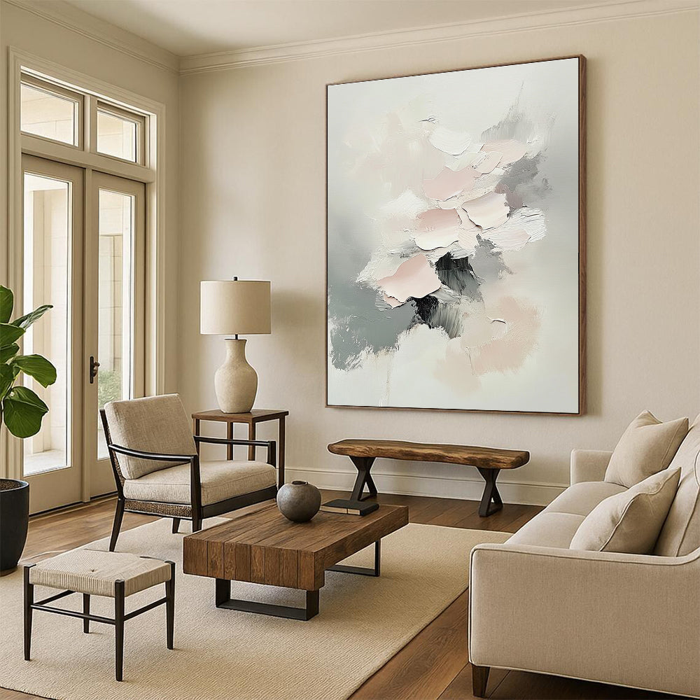 Pastel Abstract Flower Painting with Delicate Charm WINK766