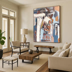 Urban Abstract Layers Abstract Painting for City - Themed Cafes HENG041