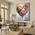 Colorful Heart Abstract - Vibrant Emotion - Filled Art GAB0510