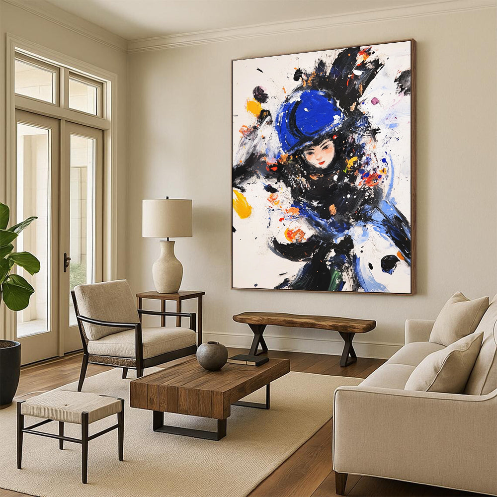 Colorful Abstract Figure Painting for Artistic Living Spaces GAB1110
