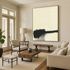 Black and White Mark Abstract Painting with Bold Minimalism WINK148