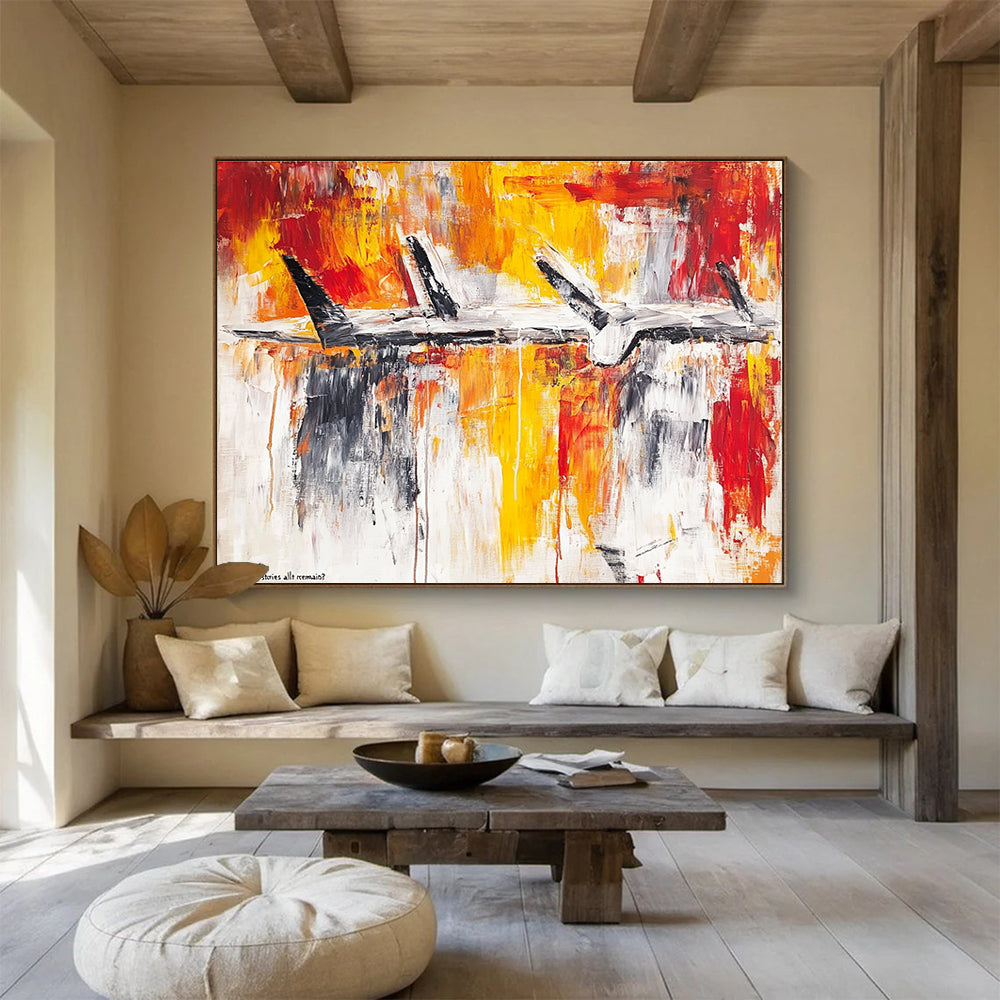 Abstract Aircraft Painting with Dynamic, Industrial Energy ABS497