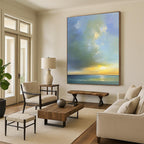 Calm Sea Sunset - Minimalist Landscape Abstract Painting GAB0632