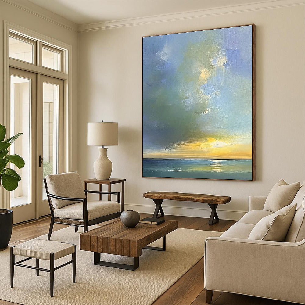 Calm Sea Sunset - Minimalist Landscape Abstract Painting GAB0632