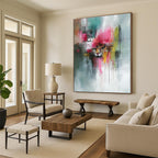 Colorful Cat Abstract - Expressive Feline Abstract Painting GAB0641