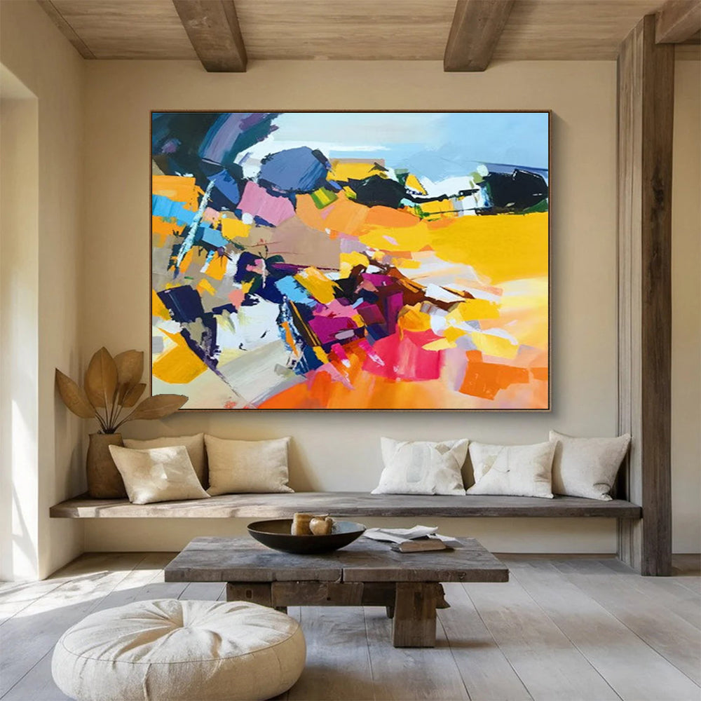 Vibrant Abstract Composition Painting for Creative Hubs YHT187
