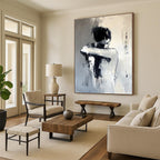 Contemplative Figure - Expressive Abstract Painting GAB0578