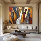Earth - Toned Abstract Figures  Timeless Humanity ABS112