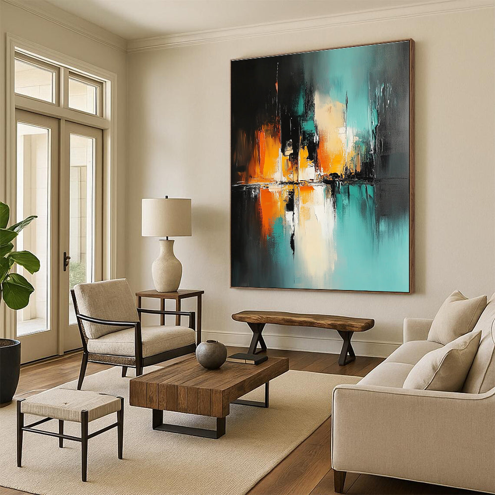 Colorful Reflection Abstract Painting with Ethereal Charm WINK720