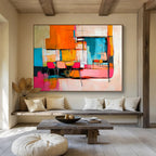 Abstract Interior Scene Painting with Vibrant, Modern Spatial Energy ABS500