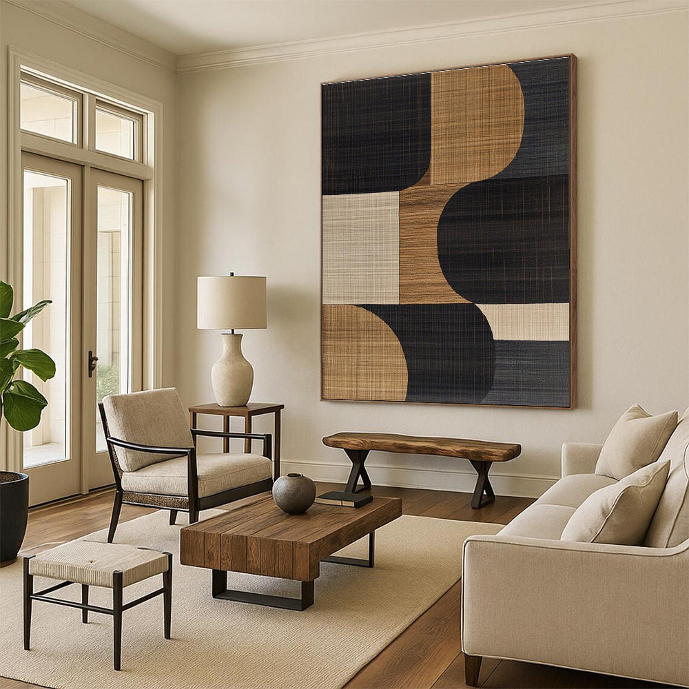 Mixed - Shape Abstract Painting with Neutral Tones WINK841