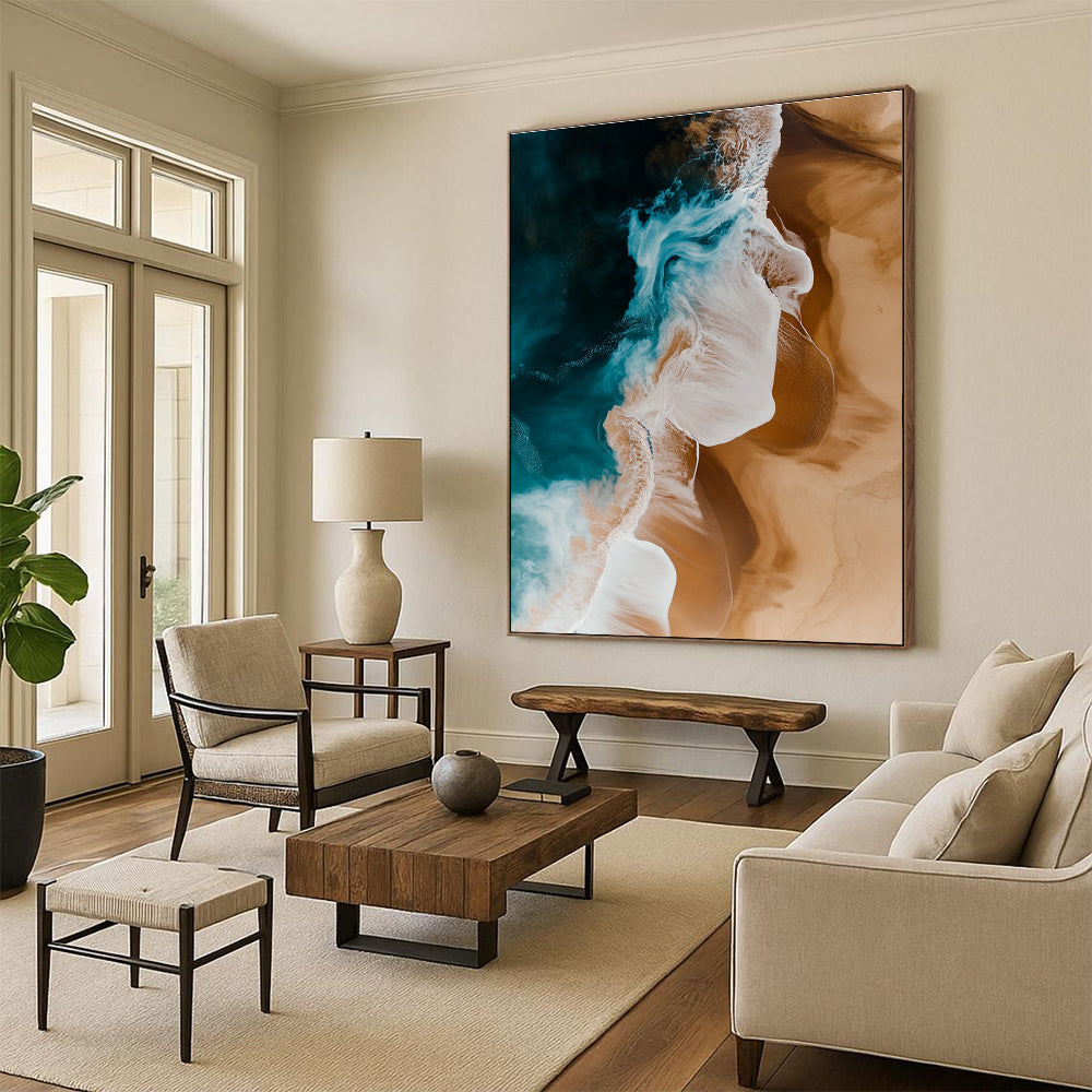 Aerial Beach Abstract Painting with Natural Harmony WINK311
