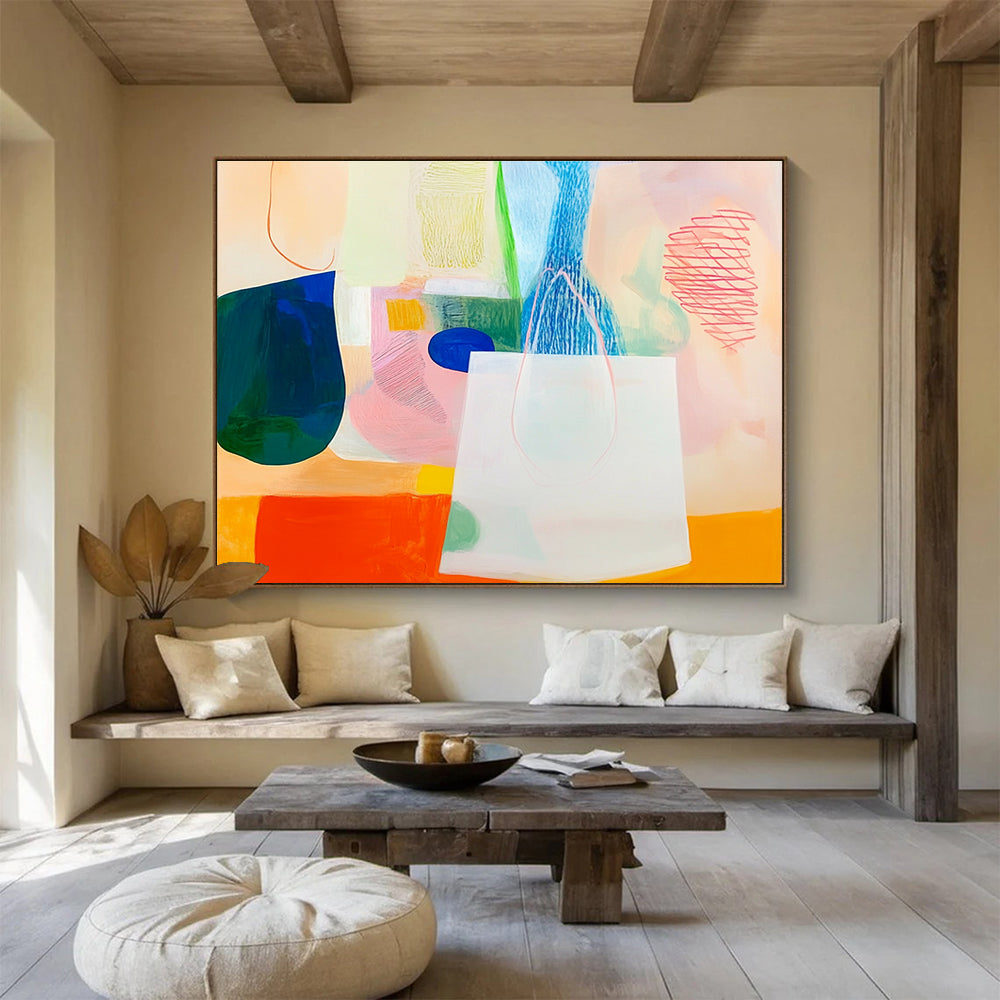 Pastel - Colored Abstract  Soft Whimsy ABS109