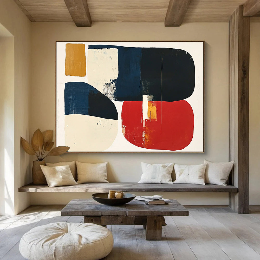 Abstract Geometric in Dark and Earthy Hues ABS082