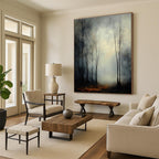 Misty Forest Path Enigmatic Landscape Abstract Painting GAB0238