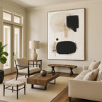 Earthy Tones and Drips Abstract Painting with Raw Expressiveness WINK173