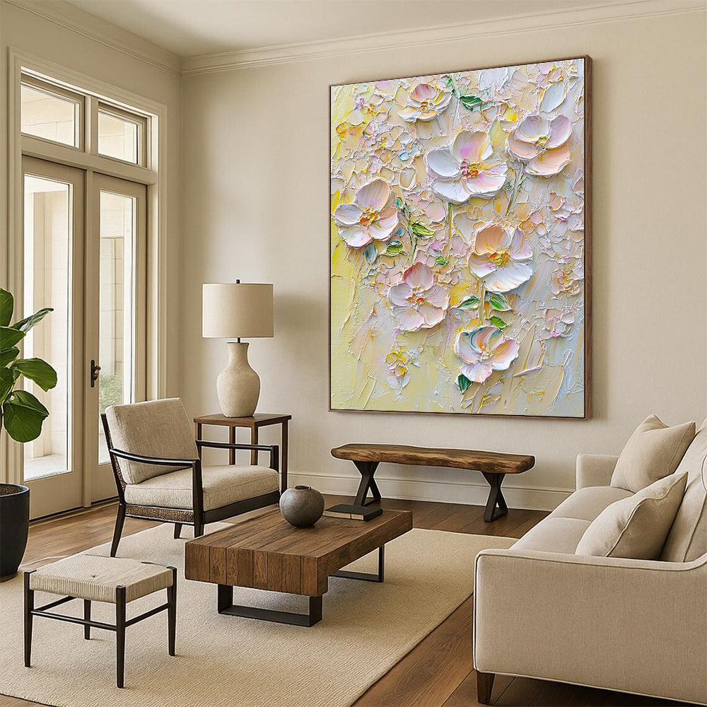 Impasto Flowers Abstract Painting with Vivid Colors GAB0005