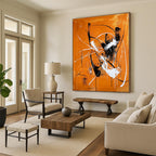 Dynamic Line - Driven Abstract Painting for Industrial - Style Spaces GAB0877