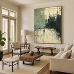 Solitary Figure in Urban Abstract Painting for Thought - Provoking Study Rooms GAB0800