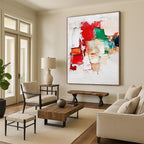 Textured Color Block Abstract Painting with Bold Simplicity WINK589