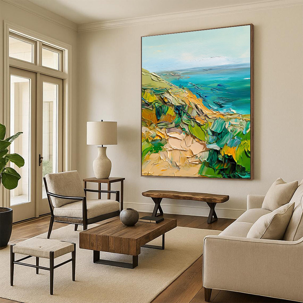 Colorful Coastal Abstract - Vibrant Seaside Abstract Art GAB0519