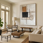 Minimalist Geometric Shapes Abstract Painting with Quiet Structure WINK183