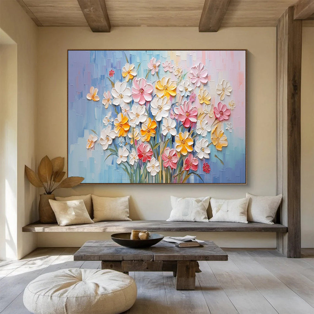 3D Flower Bouquet Abstract Painting for Elegant Dining Rooms YHT210
