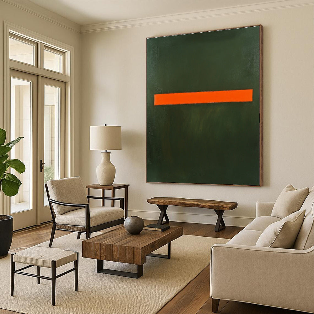 Minimalist - Striped Abstract Painting with Bold Contrast WINK857