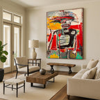 Abstract Robot Figure Painting for Tech - Inspired Workspaces HENG094