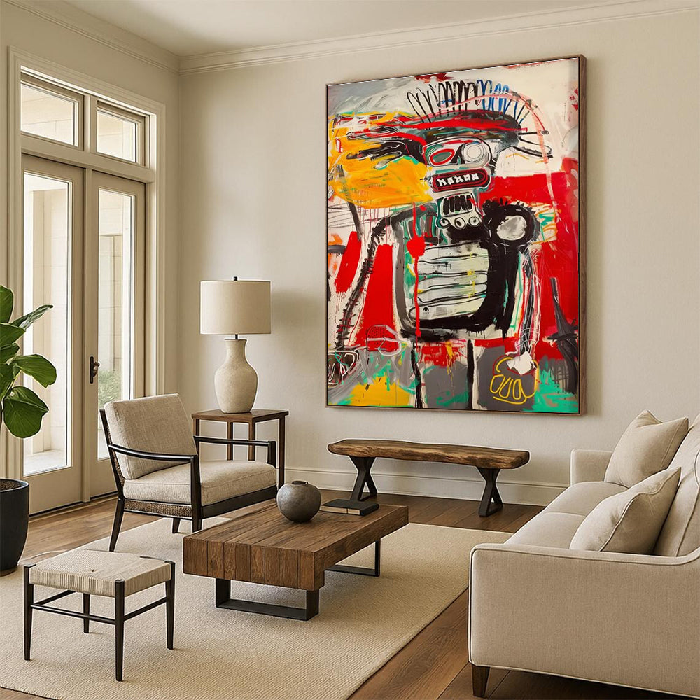 Abstract Robot Figure Painting for Tech - Inspired Workspaces HENG094