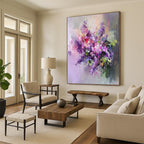 Colorful Flower Bouquet Abstract Painting with Textured Blooms GAB0045